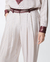 Pantaloni con motivo cravatteria - | Pinko