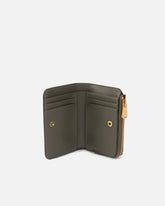 Portafoglio mini in pelle con Love Birds - Grigio | Pinko