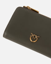 Mini wallet in leather with Love Birds - | Pinko