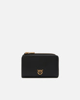 Mini wallet in leather with Love Birds - | Pinko