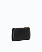 Portafoglio mini in pelle con Love Birds - Nero | Pinko