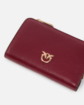 Portafoglio mini in pelle shiny con Love Birds - | Pinko