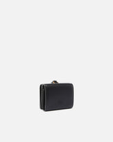 Compact leather wallet with wristlet - | Pinko