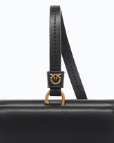 Compact leather wallet with wristlet - | Pinko