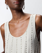 Top a canotta con righe gioiello - | Pinko