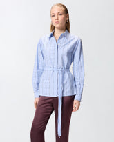 Camicia a righe con decorazione gioiello - | Pinko