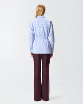 Camicia a righe con decorazione gioiello - | Pinko