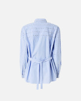 Camicia a righe con decorazione gioiello - | Pinko