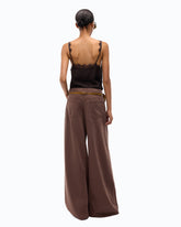 Vaqueros acampanados super wide leg - Testa Di Moro Brown | Pinko