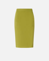 Gonna longuette aderente con spacco - | Pinko