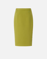 Gonna longuette aderente con spacco - | Pinko