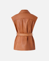 Gilet stile biker in pelle - | Pinko