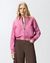Bomber in pelle vintage - | Pinko