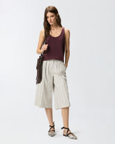 Bermuda à rayures bijou - | Pinko