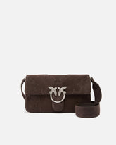 Love Bag One Slouchy medium shoulder bag in suede with inlays - | Pinko