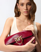Sac porté épaule moyen Love Bag One Slouchy en cuir foulonné - | Pinko