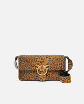 Borsa a spalla media Love Bag One Slouchy in suede leopardato - | Pinko