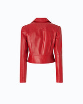 Giacca biker stile chiodo in nappa - | Pinko