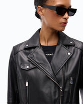 Μπουφάν biker από nappa - | Pinko