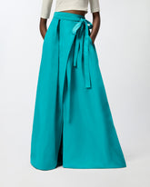 Long wrap skirt with bow - | Pinko