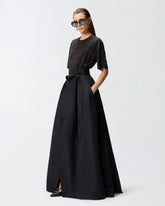 Long wrap skirt with bow - | Pinko