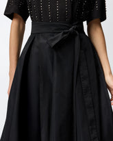 Long wrap skirt with bow - | Pinko