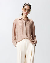 Camicia in georgette con strass - | Pinko