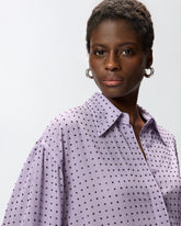 Camicia in georgette con strass - | Pinko