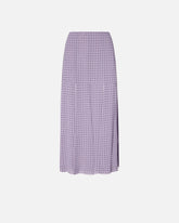 Midi skirt with fringes and rhinestones - Lilac | Pinko
