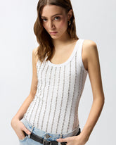 Top canotta con dettagli gioiello - | Pinko