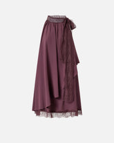 Abito in crêpe de Chine con inserti in pizzo - | Pinko