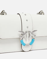 Mini Love Bag One shoulder bag in leather with turquoise buckle - | Pinko
