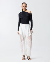Pantaloni con dettagli in pizzo - | Pinko