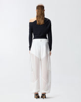 Pantaloni con dettagli in pizzo - | Pinko