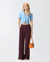 Cardigan cropped a polo jacquard - | Pinko