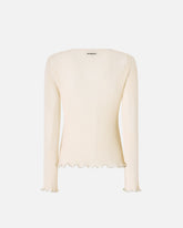Maglia a costine con bordi gioiello - | Pinko