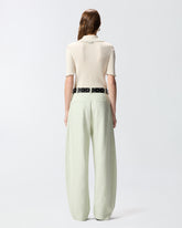 Maglia a costine con bordi gioiello - | Pinko
