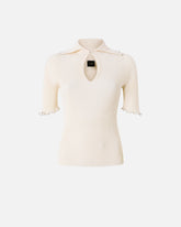 Maglia a costine con bordi gioiello - | Pinko