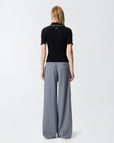 Maglia a costine con bordi gioiello - | Pinko