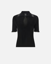 Maglia a costine con bordi gioiello - | Pinko