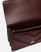 Sac porté épaule moyen Love Bag One en cuir et cuir nappa à chevrons et triple chaîne - | Pinko