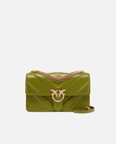 Borsa a spalla media Love Bag One in pelle e nappa chevron con tripla catena - | Pinko