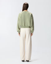 Sweatshirt with jewel flowers - | Pinko