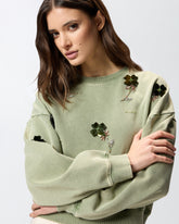 Felpa con fiori gioiello - | Pinko