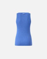 Top smanicato a costine con monogram - | Pinko