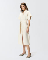 Abito chemisier midi con cintura - | Pinko