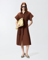 Abito chemisier midi con cintura - | Pinko