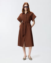 Abito chemisier midi con cintura - | Pinko