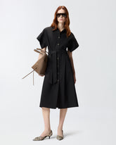Abito chemisier midi con cintura - | Pinko