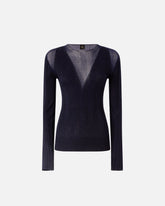 Maglia leggera a coste con trasparenze - | Pinko